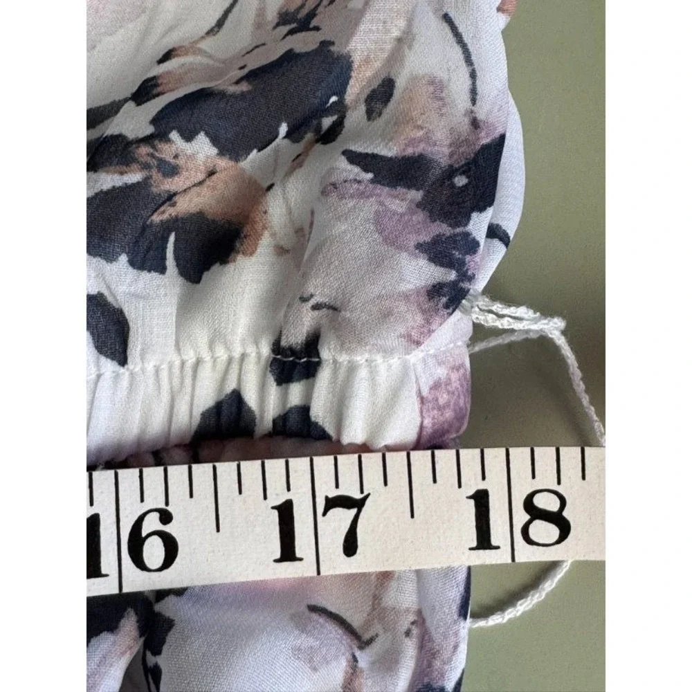 Lane Bryant Dress Women's 16 Beige Floral Prairie Romantic Garden Party Bohemian - Picture 12 of 16